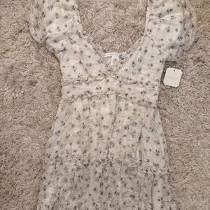 Altar'd State Blue Floral Mini Dress